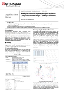 An Oligonucleotide Impurity Analysis Workflow Using LabSolutions Insight™ Biologics Software